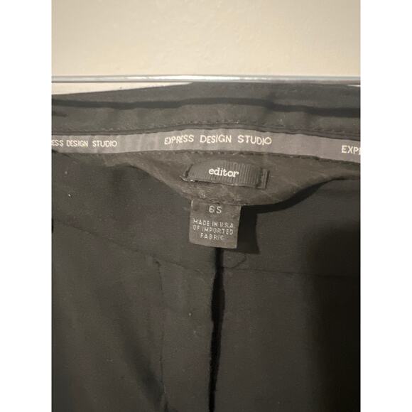 Black Express Editor Boot Cut Slacks, Size 6 Short, KB350 - Picture 3 of 5